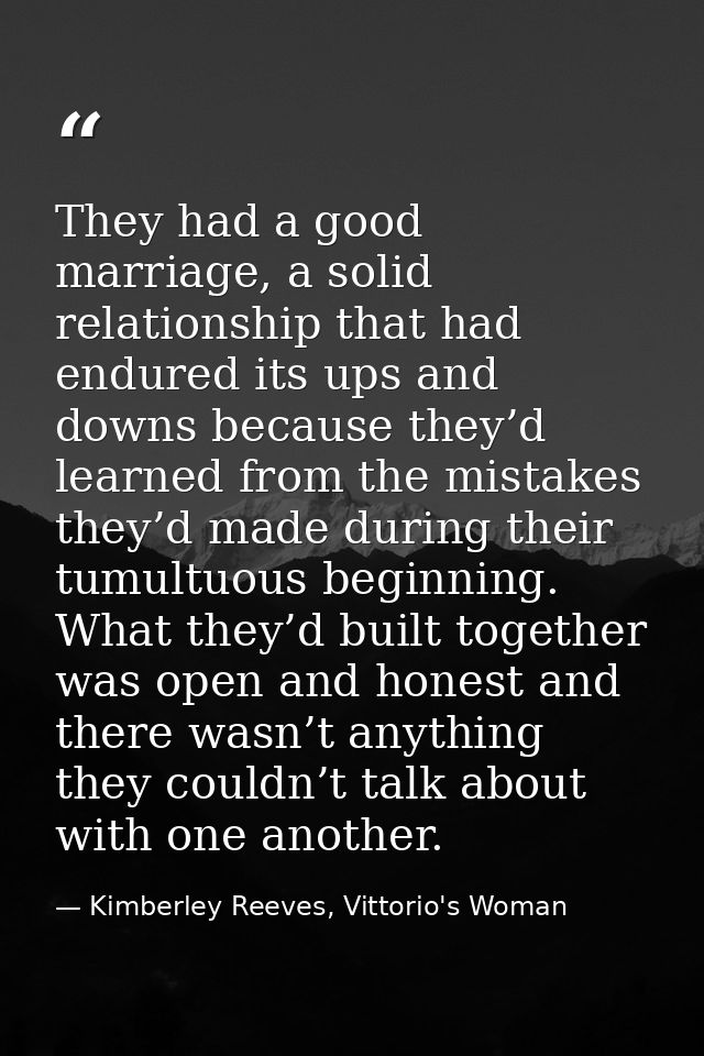 They had a good marriage, a solid relationship that had endured its ups and downs because they’d learned from the mistak — Kimberley Reeves, Vittorio's Woman