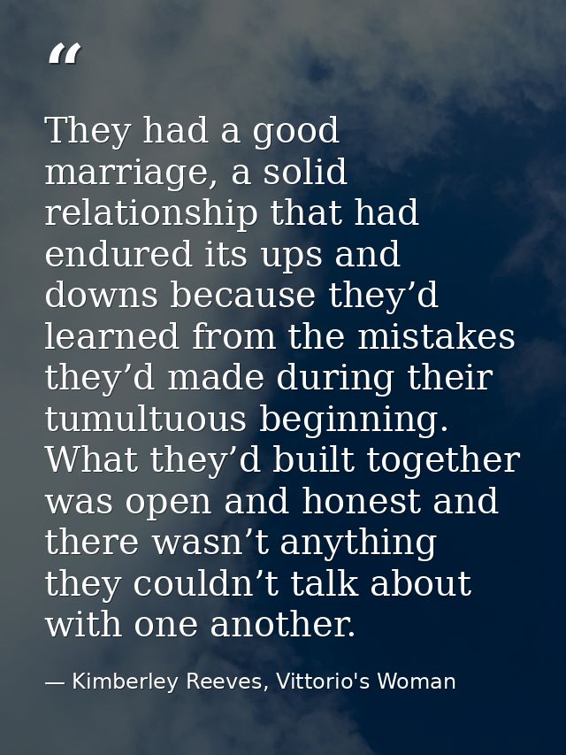 They had a good marriage, a solid relationship that had endured its ups and downs because they’d learned from the mistak — Kimberley Reeves, Vittorio's Woman