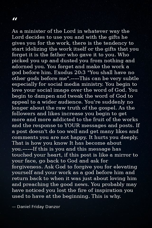 As a minister of the Lord in whatever way the Lord decides to use you and with the gifts he gives you for the work, ther — Daniel Friday Danzor
