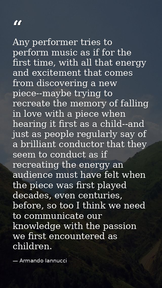 Any performer tries to perform music as if for the first time, with all that energy and excitement that comes from disco — Armando Iannucci