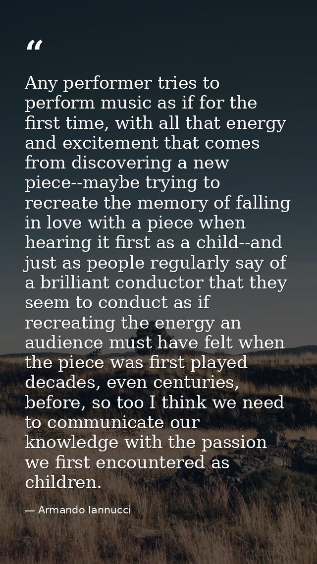 Any performer tries to perform music as if for the first time, with all that energy and excitement that comes from disco — Armando Iannucci