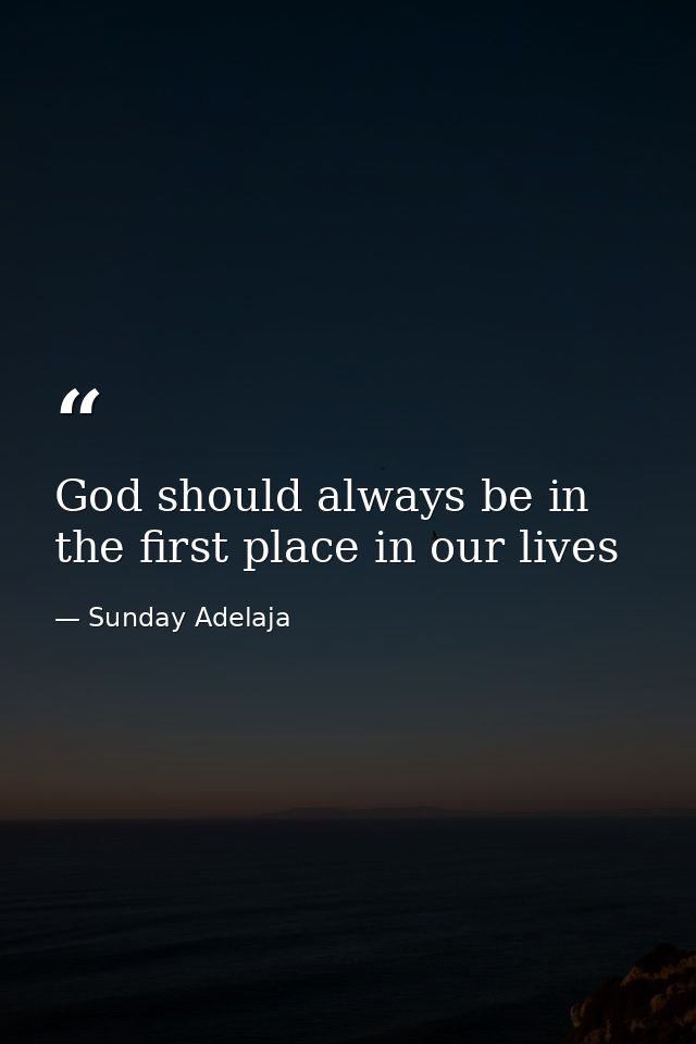 God should always be in the first place in our lives — Sunday Adelaja