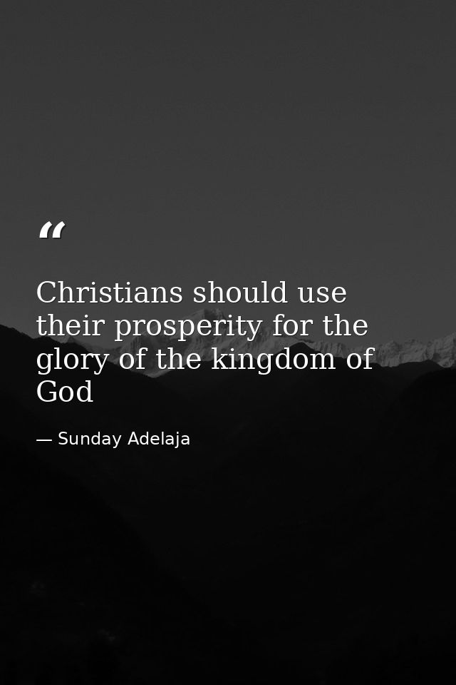 Christians should use their prosperity for the glory of the kingdom of God — Sunday Adelaja