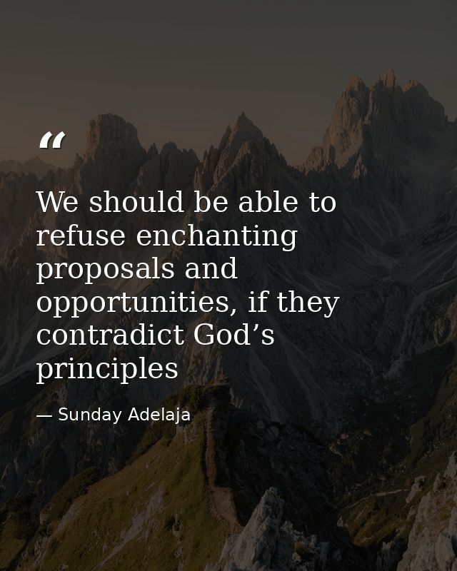 We should be able to refuse enchanting proposals and opportunities, if they contradict God’s principles — Sunday Adelaja