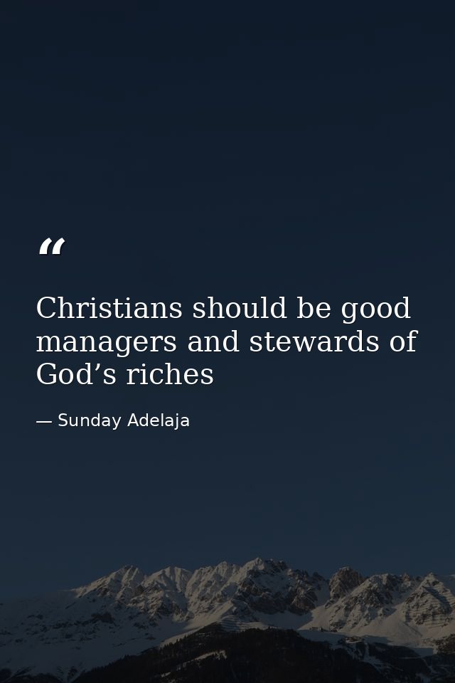 Christians should be good managers and stewards of God’s riches — Sunday Adelaja