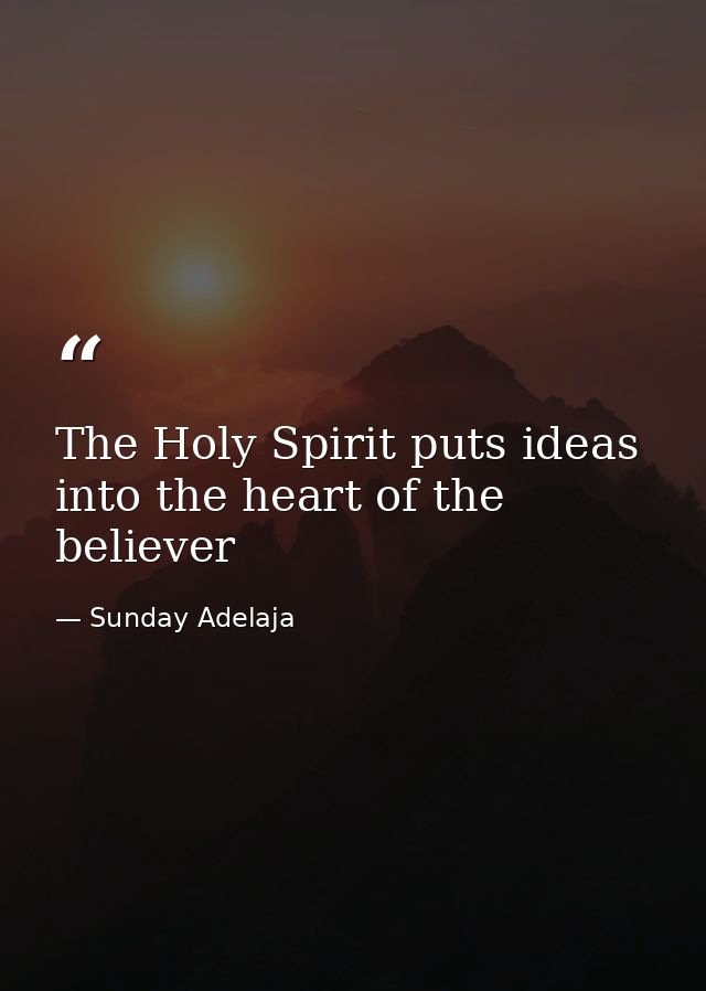 The Holy Spirit puts ideas into the heart of the believer — Sunday Adelaja