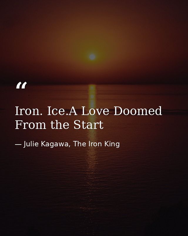 Iron. Ice.A Love Doomed From the Start — Julie Kagawa, The Iron King