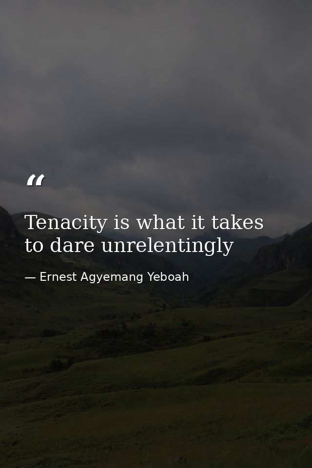 Tenacity is what it takes to dare unrelentingly — Ernest Agyemang Yeboah