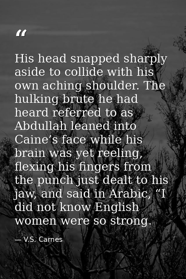 His head snapped sharply aside to collide with his own aching shoulder. The hulking brute he had heard referred to as Ab — V.S. Carnes