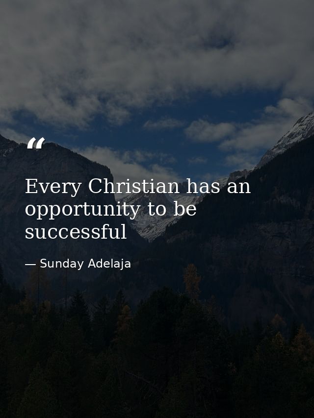 Every Christian has an opportunity to be successful — Sunday Adelaja