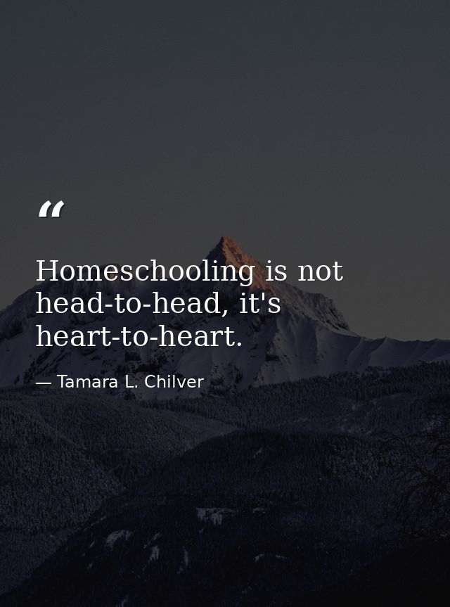 Homeschooling is not head-to-head, it's heart-to-heart. — Tamara L. Chilver