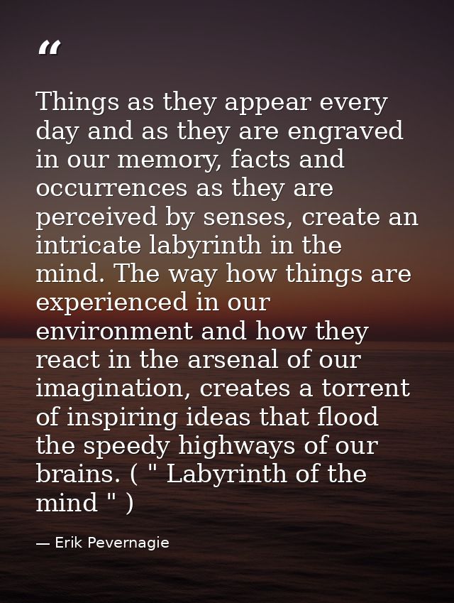 Things as they appear every day and as they are engraved in our memory, facts and occurrences as they are perceived by s — Erik Pevernagie