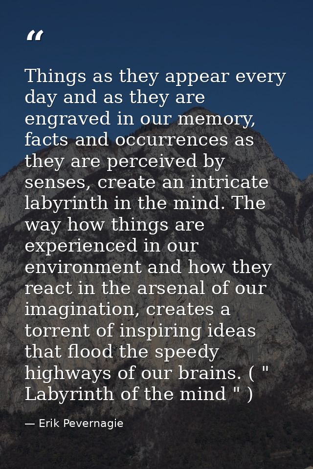 Things as they appear every day and as they are engraved in our memory, facts and occurrences as they are perceived by s — Erik Pevernagie