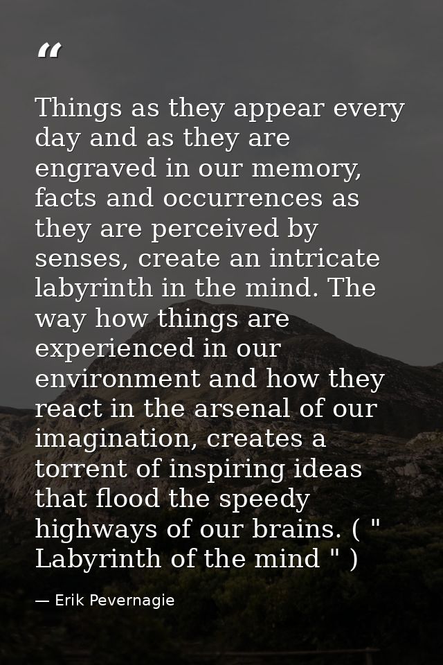 Things as they appear every day and as they are engraved in our memory, facts and occurrences as they are perceived by s — Erik Pevernagie