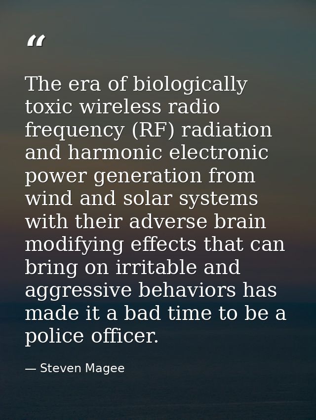 The era of biologically toxic wireless radio frequency (RF) radiation and harmonic electronic power generation from wind — Steven Magee