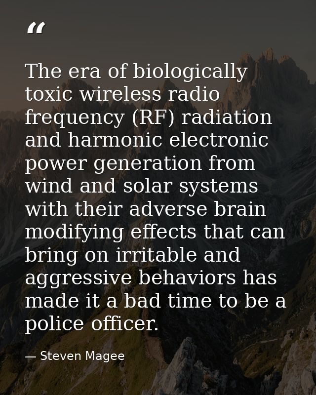 The era of biologically toxic wireless radio frequency (RF) radiation and harmonic electronic power generation from wind — Steven Magee