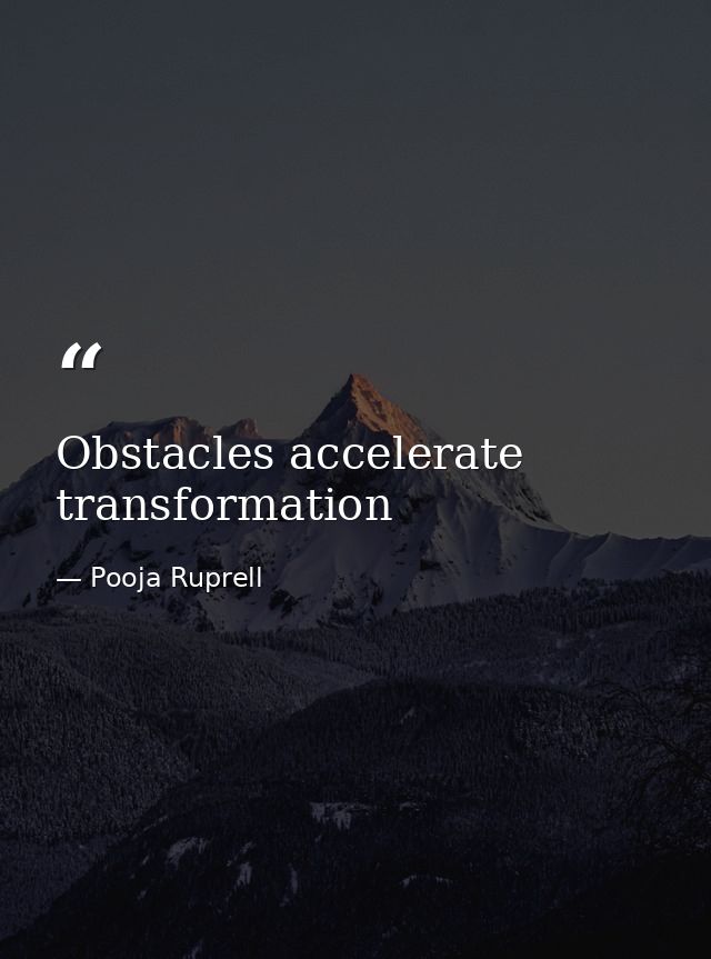 Obstacles accelerate transformation — Pooja Ruprell