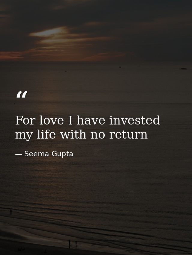 For love I have invested my life with no return — Seema Gupta