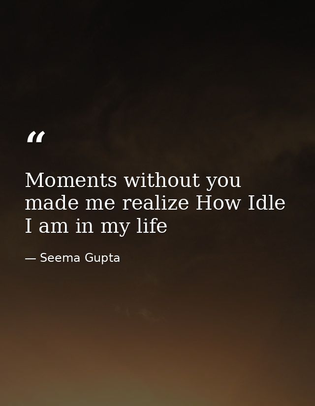 Moments without you made me realize How Idle I am in my life — Seema Gupta
