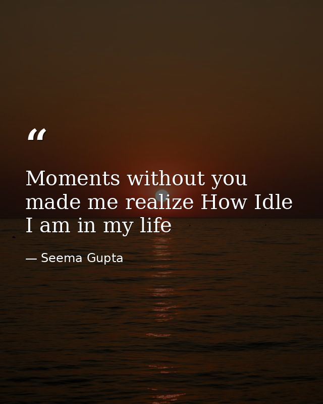 Moments without you made me realize How Idle I am in my life — Seema Gupta