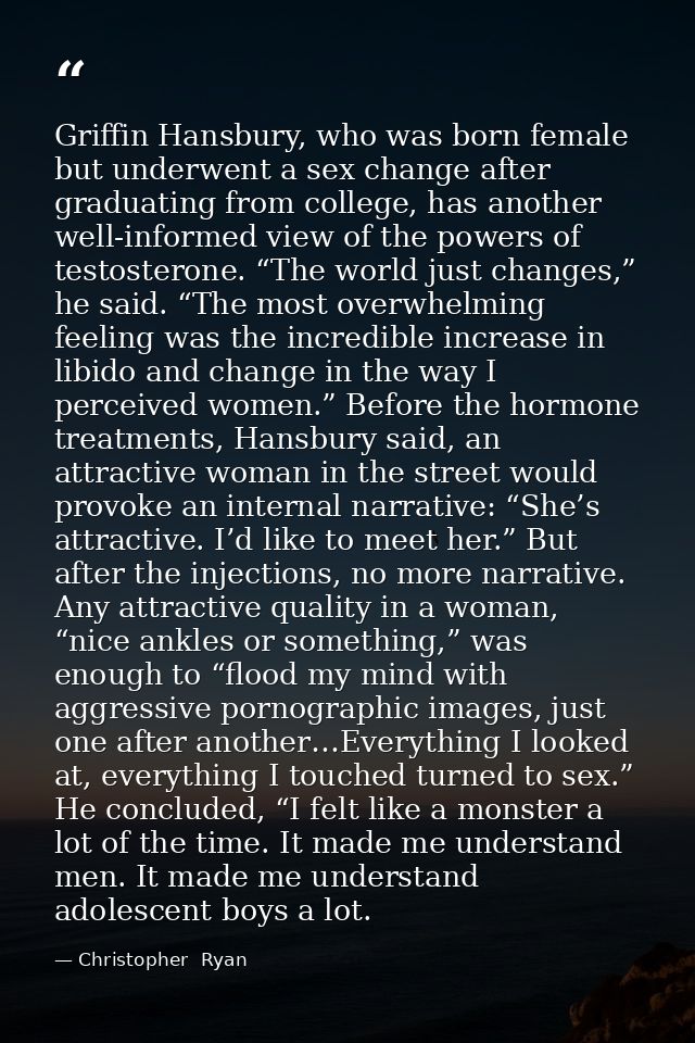 Griffin Hansbury, who was born female but underwent a sex change after graduating from college, has another well-informe — Christopher  Ryan