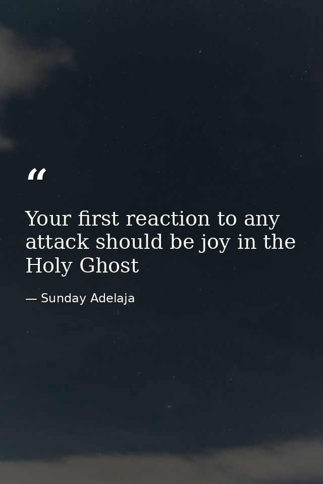 Your first reaction to any attack should be joy in the Holy Ghost — Sunday Adelaja