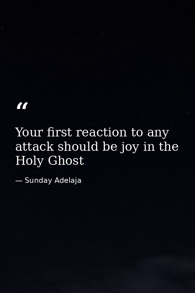 Your first reaction to any attack should be joy in the Holy Ghost — Sunday Adelaja