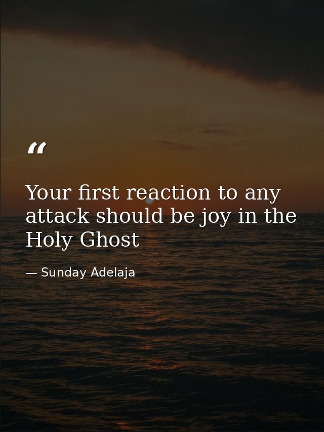 Your first reaction to any attack should be joy in the Holy Ghost — Sunday Adelaja
