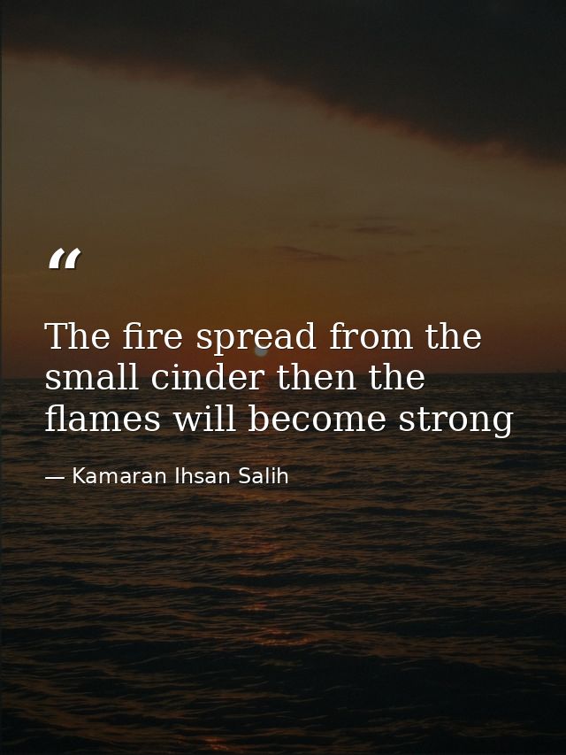 The fire spread from the small cinder then the flames will become strong — Kamaran Ihsan Salih