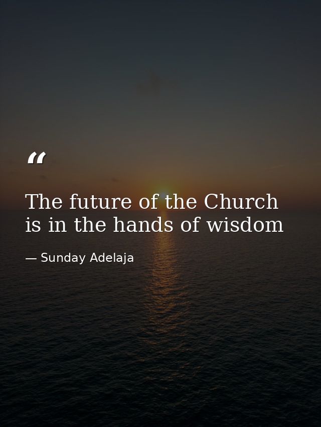 The future of the Church is in the hands of wisdom — Sunday Adelaja