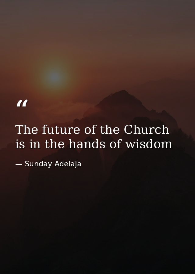 The future of the Church is in the hands of wisdom — Sunday Adelaja
