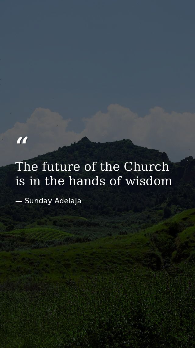 The future of the Church is in the hands of wisdom — Sunday Adelaja