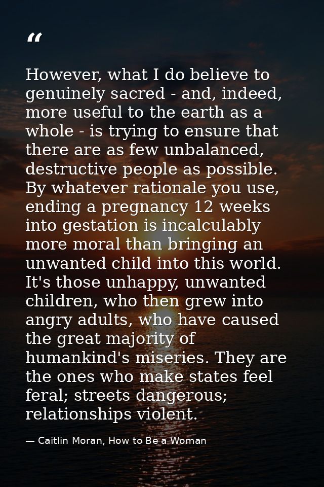 However, what I do believe to genuinely sacred - and, indeed, more useful to the earth as a whole - is trying to ensure  — Caitlin Moran, How to Be a Woman
