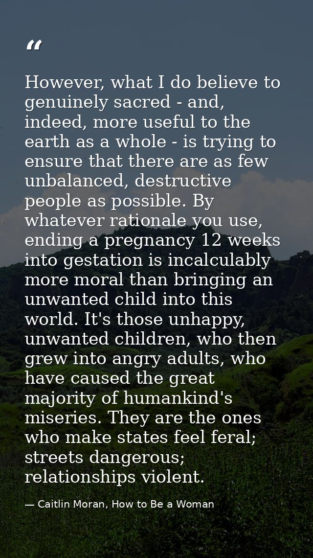 However, what I do believe to genuinely sacred - and, indeed, more useful to the earth as a whole - is trying to ensure  — Caitlin Moran, How to Be a Woman