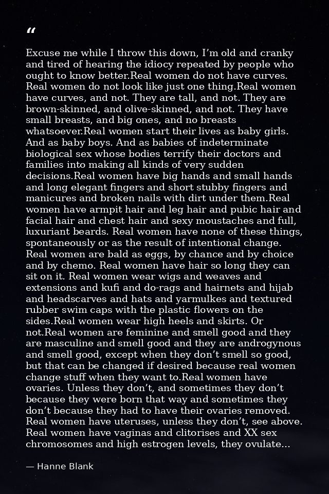 Excuse me while I throw this down, I’m old and cranky and tired of hearing the idiocy repeated by people who ought to kn — Hanne Blank