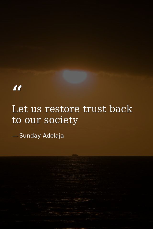 Let us restore trust back to our society — Sunday Adelaja
