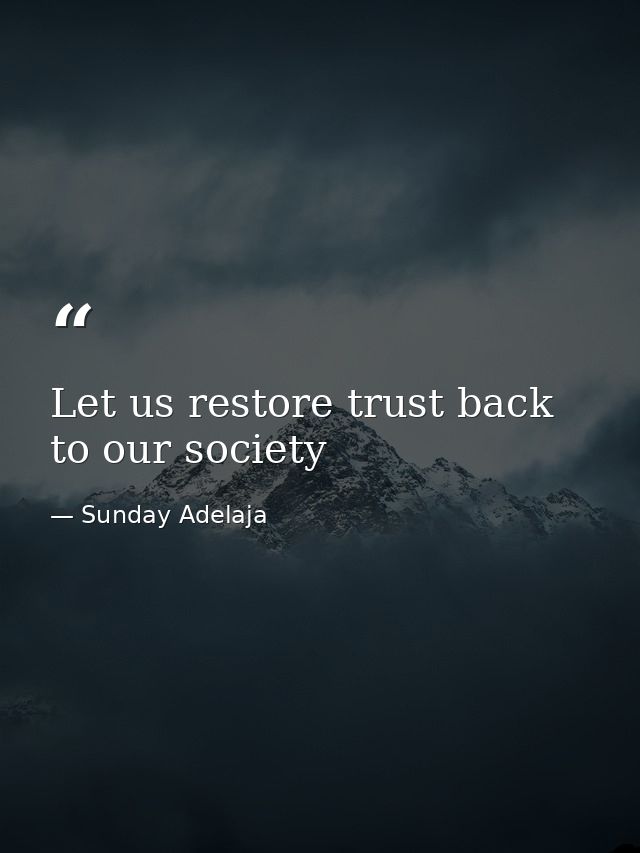 Let us restore trust back to our society — Sunday Adelaja