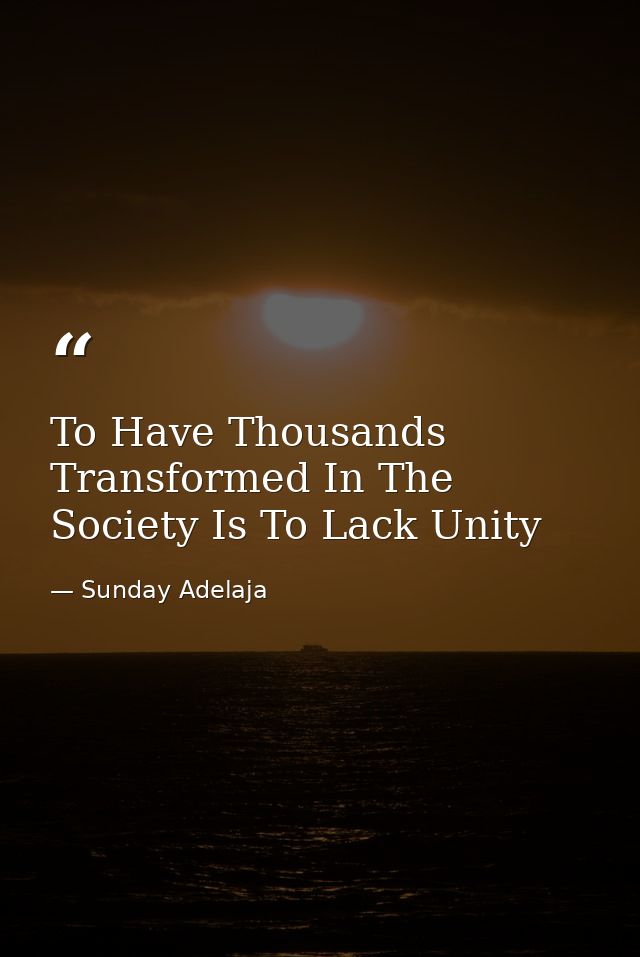 To Have Thousands Transformed In The Society Is To Lack Unity — Sunday Adelaja