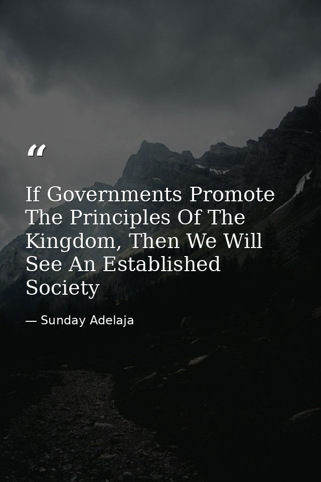 If Governments Promote The Principles Of The Kingdom, Then We Will See An Established Society — Sunday Adelaja