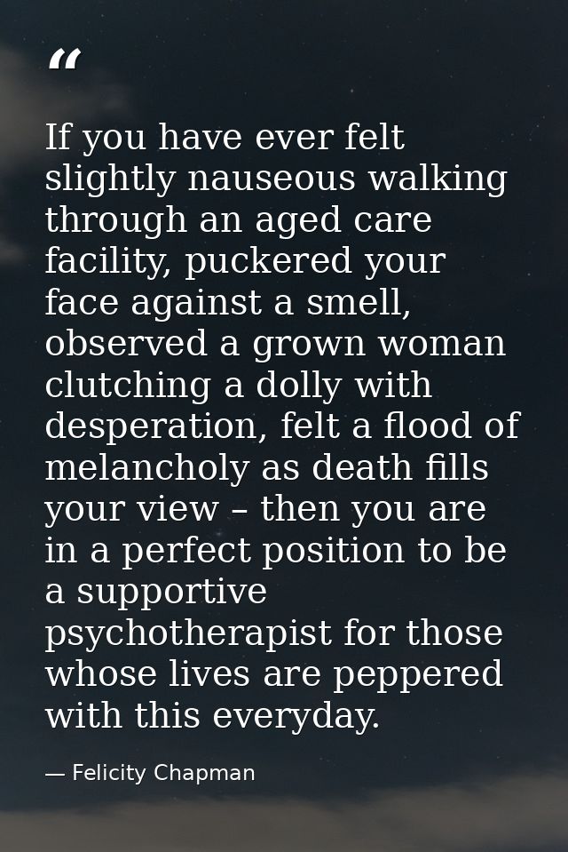 If you have ever felt slightly nauseous walking through an aged care facility, puckered your face against a smell, obser — Felicity Chapman