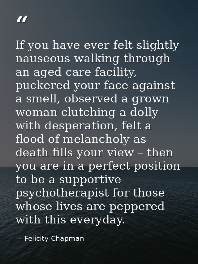 If you have ever felt slightly nauseous walking through an aged care facility, puckered your face against a smell, obser — Felicity Chapman