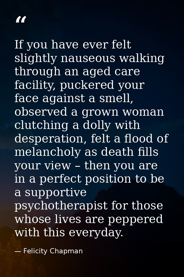 If you have ever felt slightly nauseous walking through an aged care facility, puckered your face against a smell, obser — Felicity Chapman