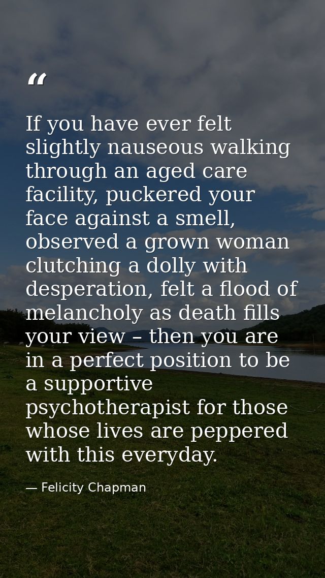 If you have ever felt slightly nauseous walking through an aged care facility, puckered your face against a smell, obser — Felicity Chapman