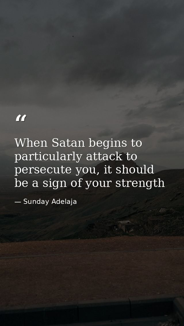 When Satan begins to particularly attack to persecute you, it should be a sign of your strength — Sunday Adelaja