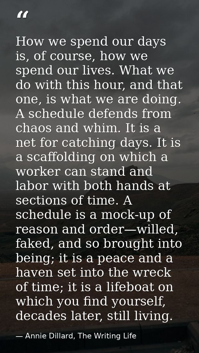 How we spend our days is, of course, how we spend our lives. What we do with this hour, and that one, is what we are doi — Annie Dillard, The Writing Life