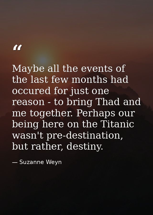 Maybe all the events of the last few months had occured for just one reason - to bring Thad and me together. Perhaps our — Suzanne Weyn