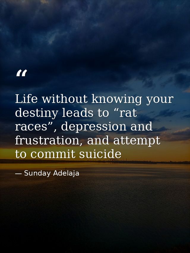 Life without knowing your destiny leads to “rat races”, depression and frustration, and attempt to commit suicide — Sunday Adelaja