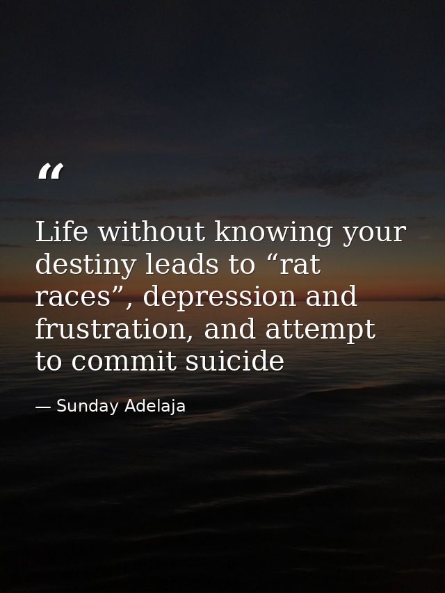 Life without knowing your destiny leads to “rat races”, depression and frustration, and attempt to commit suicide — Sunday Adelaja