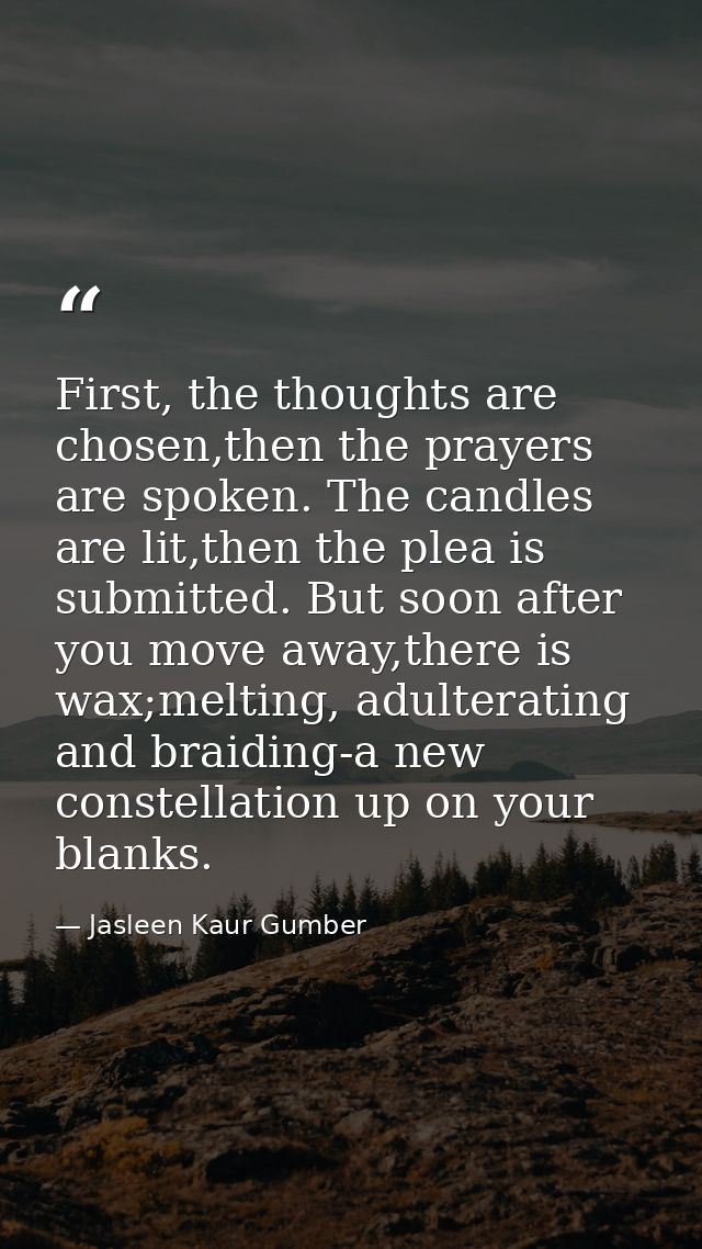 First, the thoughts are chosen,then the prayers are spoken. The candles are lit,then the plea is submitted. But soon aft — Jasleen Kaur Gumber