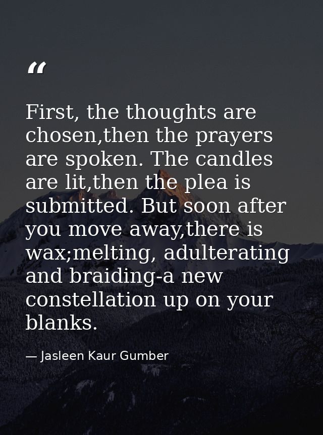 First, the thoughts are chosen,then the prayers are spoken. The candles are lit,then the plea is submitted. But soon aft — Jasleen Kaur Gumber